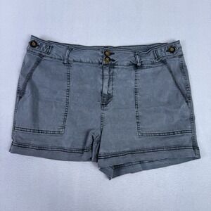 BKE Billie Women's Size 32 Grey Modal Blend Utility Shorts Patch Pockets Stretch